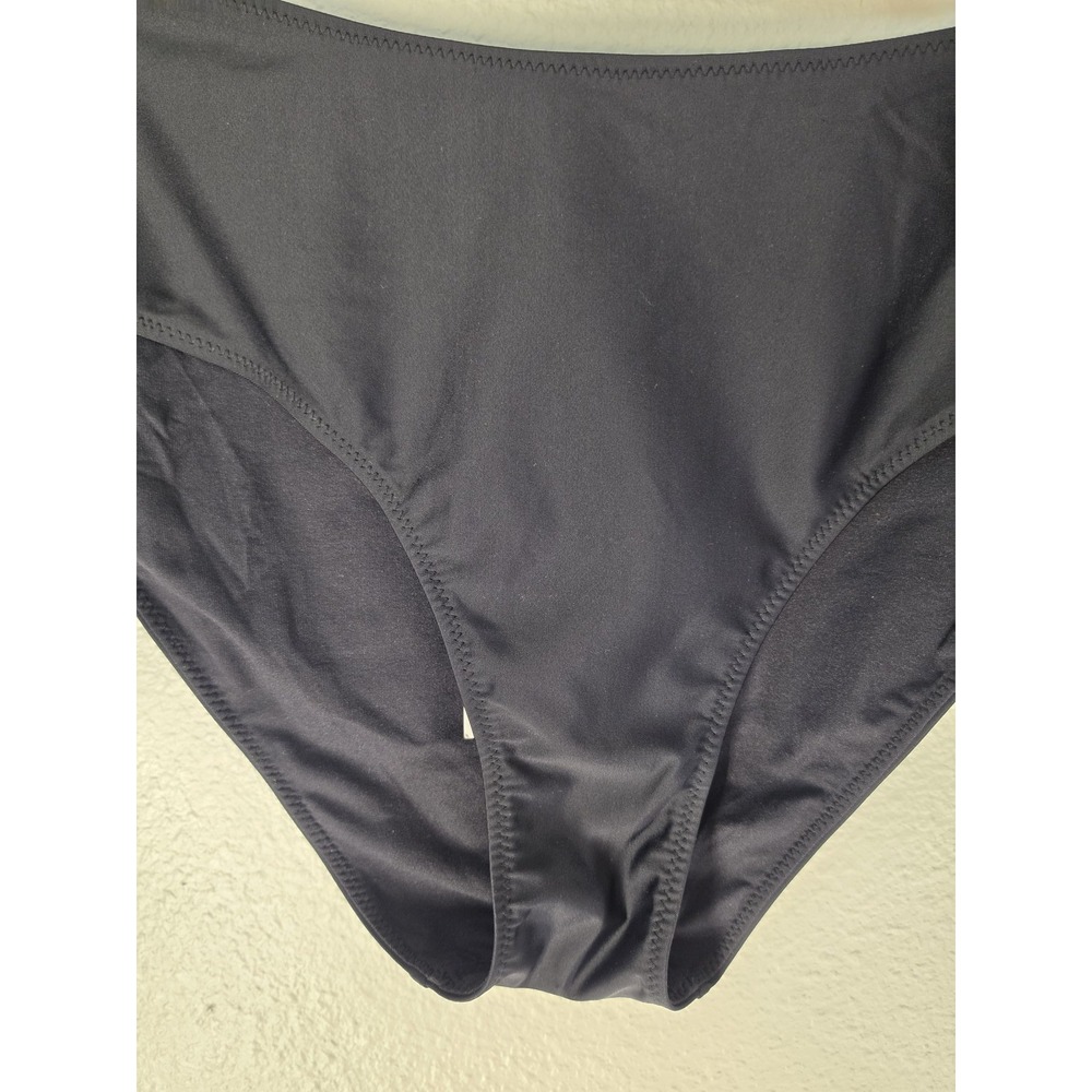 Ganni Swim Bottom Women Size 48 Solid Black High-Waisted Bikini Bottoms NWT - Picture 2 of 10